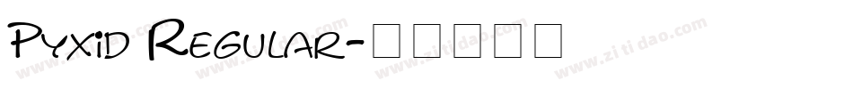 Pyxid Regular字体转换